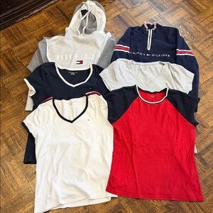 Tommy Hilfiger Women’s XL bundle of two sweaters and 4 shirt sleeved tees